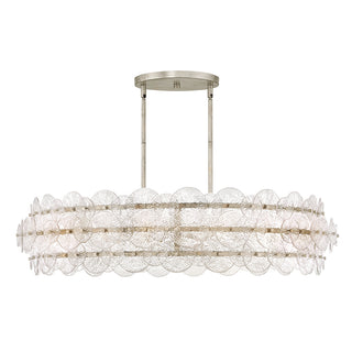 Rene Large Drum Chandelier in Glacial