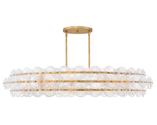 Rene Extra Large Drum Chandelier in Distressed Brass