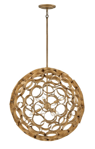 Centric Medium Orb Chandelier in Burnished Gold