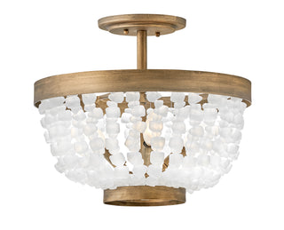 Dune Medium Semi-flush Mount in Burnished Gold