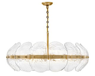 Lillia Large Convertible Drum Chandelier in Heritage Brass