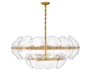 Lillia Large Drum Chandelier in Heritage Brass