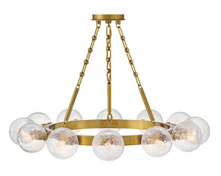Coco Medium Single Tier Chandelier in Lacquered Brass