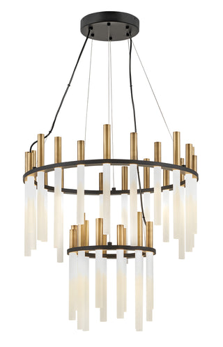 Echo Medium LED Multi Tier Chandelier in Black