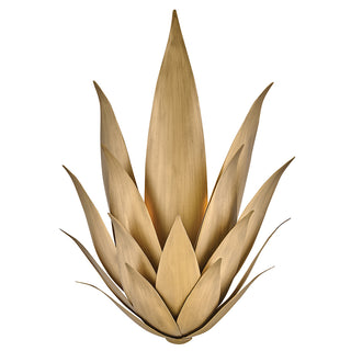 Agave Large Two Light Sconce in Burnished Gold