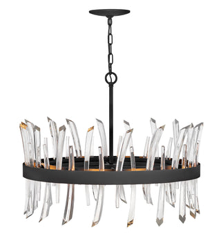 Revel Medium Single Tier Chandelier in Black