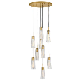 Cosette Large Adjustable Pendant in Heritage Brass