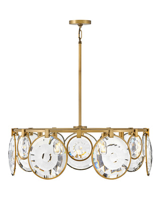 Nala Medium Convertible Drum Chandelier in Heritage Brass