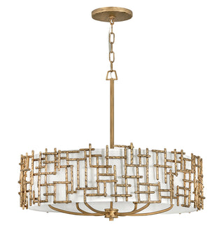 Farrah Medium Drum Chandelier in Burnished Gold