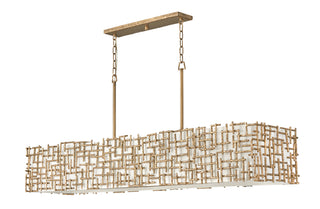 Farrah Large Ten Light Linear in Burnished Gold
