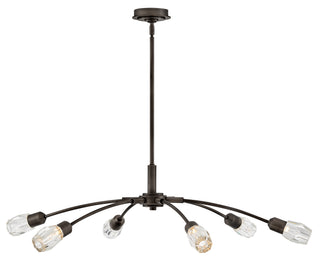 Atera Large Single Tier Chandelier in Black Oxide
