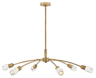Atera Large Single Tier Chandelier in Heritage Brass