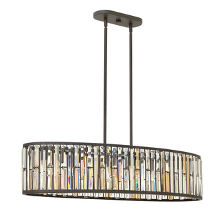 Gemma Medium Six Light Linear in Vintage Bronze