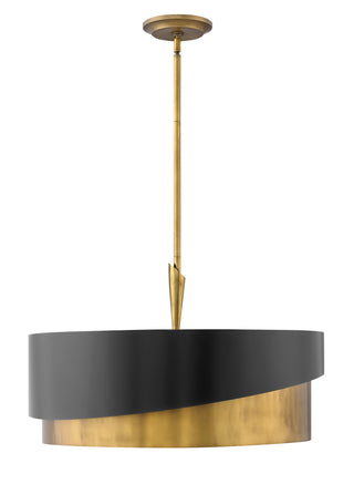 Gigi Medium Convertible Drum Chandelier in Heritage Brass