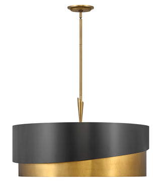 Gigi Medium Drum Chandelier in Heritage Brass