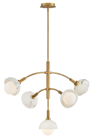 Phoebe Medium Multi Tier Chandelier in Heritage Brass