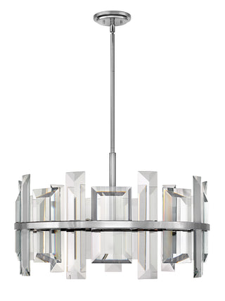 Odette Medium Convertible Drum Chandelier in Polished Nickel