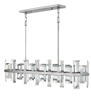 Odette Medium Eight Light Linear in Polished Nickel