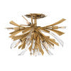 Vida Large Semi-Flush Mount in Burnished Gold