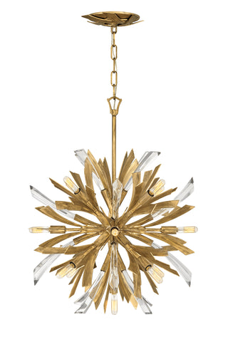 Vida Small Orb Chandelier in Burnished Gold