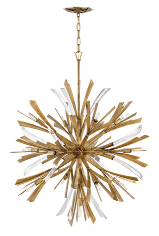Vida Large Orb Chandelier in Burnished Gold