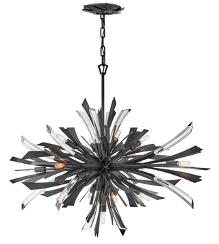 Vida Large Single Tier Chandelier in Brushed Graphite