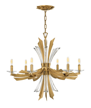 Vida Medium Single Tier Chandelier in Burnished Gold