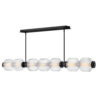 Reign Large Seven Light LED Linear in Black