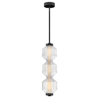 Reign Small LED Convertible Pendant in Black