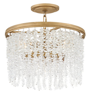 Rubina Medium Convertible Semi-Flush Mount in Burnished Gold