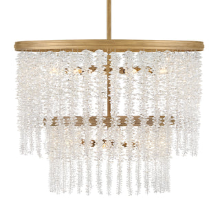 Rubina Medium Convertible Chandelier in Burnished Gold