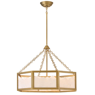 Veleta Large Drum Chandelier in Lacquered Brass