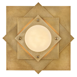 Claude Medium LED Flush Mount in Heritage Brass