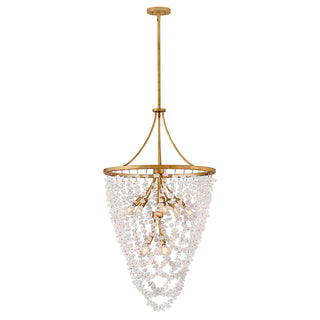 Myra Medium Chandelier in Distressed Brass