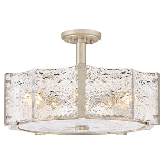 Florian Medium Semi-Flush Mount in Glacial