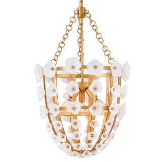 Azalea Large Pendant in Distressed Brass