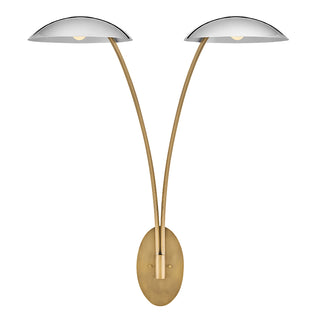 Glenn Large Two Light Sconce in Heritage Brass