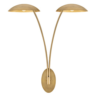 Glenn Large Two Light Sconce in Heritage Brass
