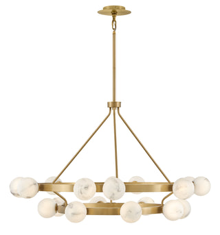 Selene Large Multi Tier Chandelier in Lacquered Brass
