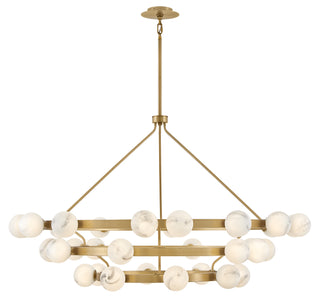 Selene Double XL Multi Tier Chandelier in Lacquered Brass