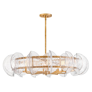 Seraphina Large Drum Chandelier in Distressed Brass