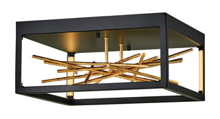 Styx Medium LED Flush Mount in Black