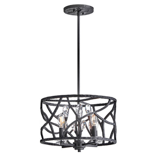 Eve Medium Convertible Flush Mount in Brushed Graphite