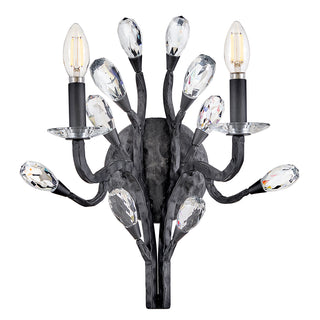 Eve Medium Two Light Sconce in Brushed Graphite