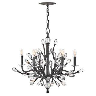 Eve Medium Single Tier Chandelier in Brushed Graphite