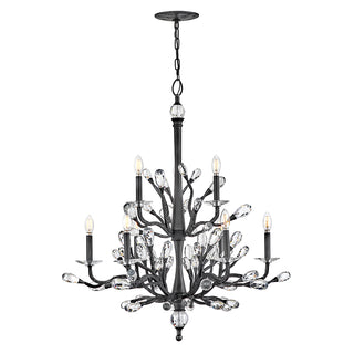 Eve Medium Two Tier Chandelier in Brushed Graphite