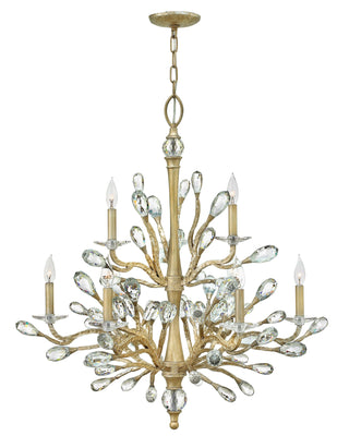 Eve Medium Two Tier Chandelier in Champagne Gold
