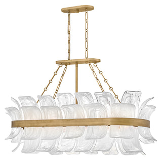 Fleur Large Ten-Light Linear in Burnished Gold