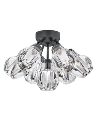 Elise Medium Semi-Flush Mount in Black