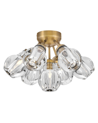 Elise Medium Semi-Flush Mount in Heritage Brass